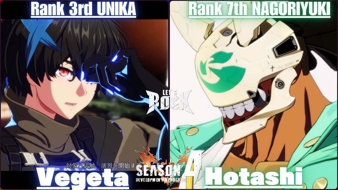 GGST➤Rank 3rd UNIKA / ユニカ [ Vegeta ] vs Rank 7th NAGORIYUKI / 名残雪 [ Hotashi ] GuiltyGear Strive