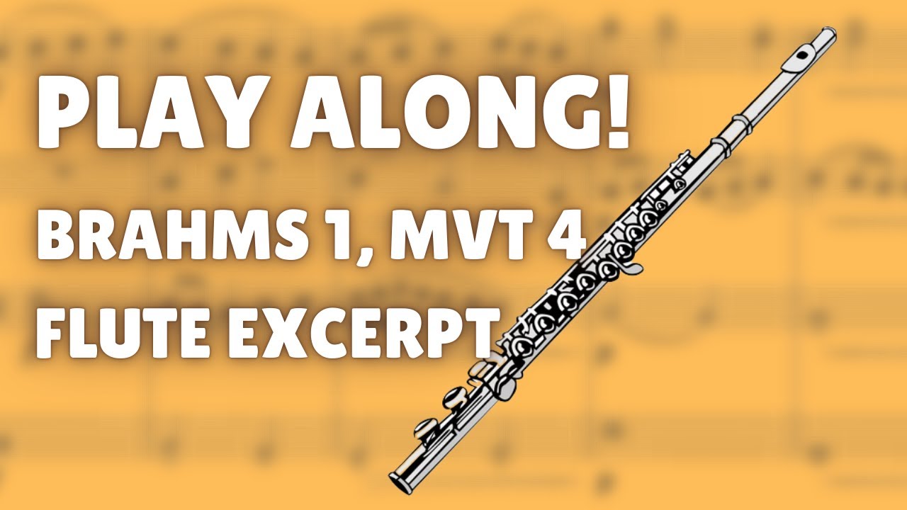 Play Along! Brahms Symphony No. 1, Mvt 4 Flute Excerpt - Orchestral Track WITHOUT FLUTE