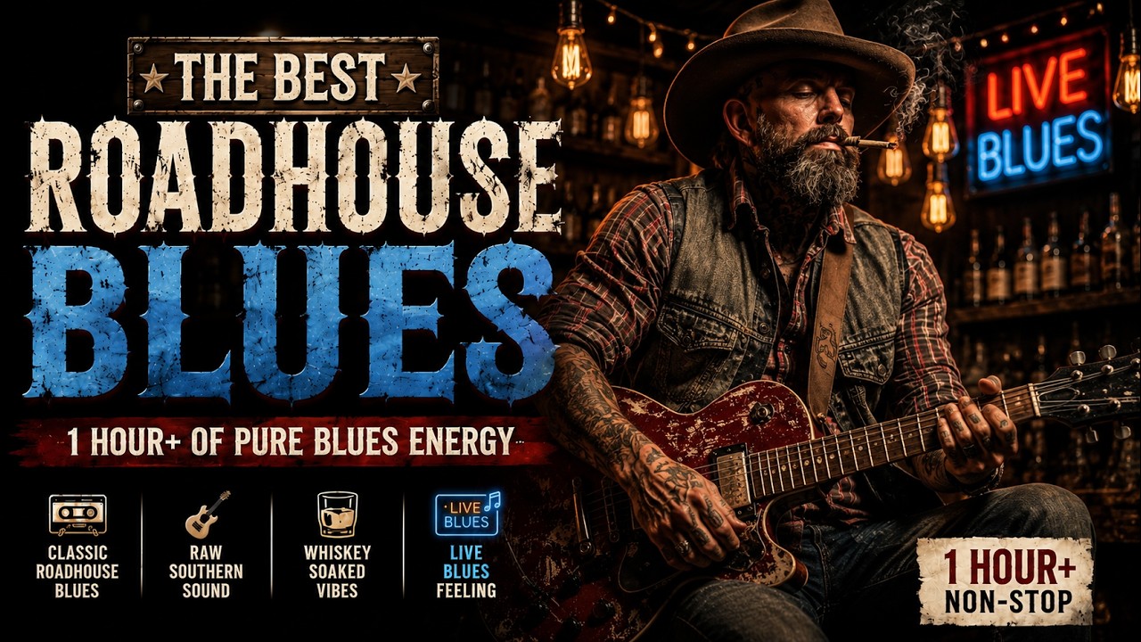 The BEST Roadhouse Blues | Vintage Bar Blues, Southern Electric Guitar & Gritty Groove