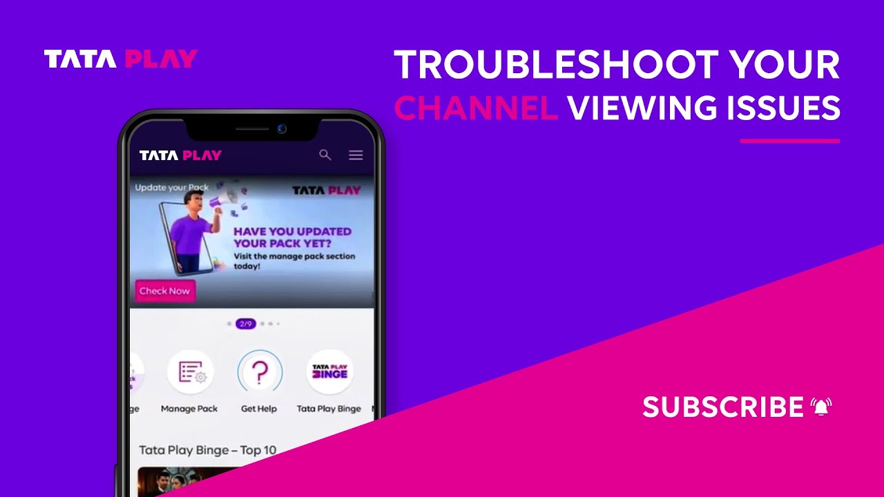 Tata Play | DIY | How to get help on the Mobile App if you're unable to view channels?