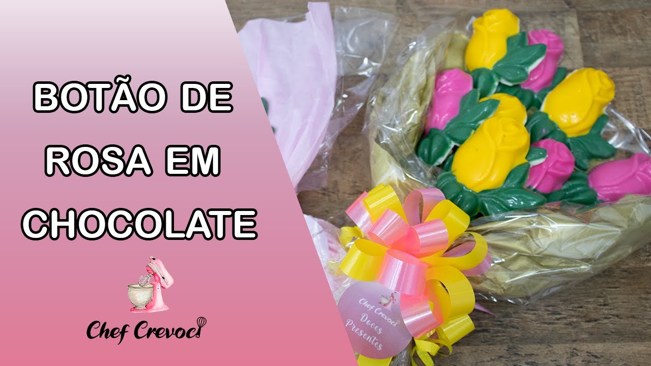 Botão de rosa em chocolate