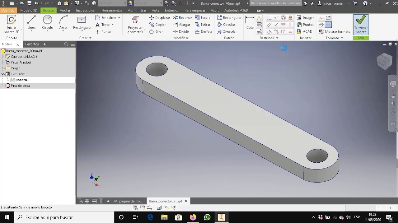 Simulación de mecanismo de 4 barras en Inventor