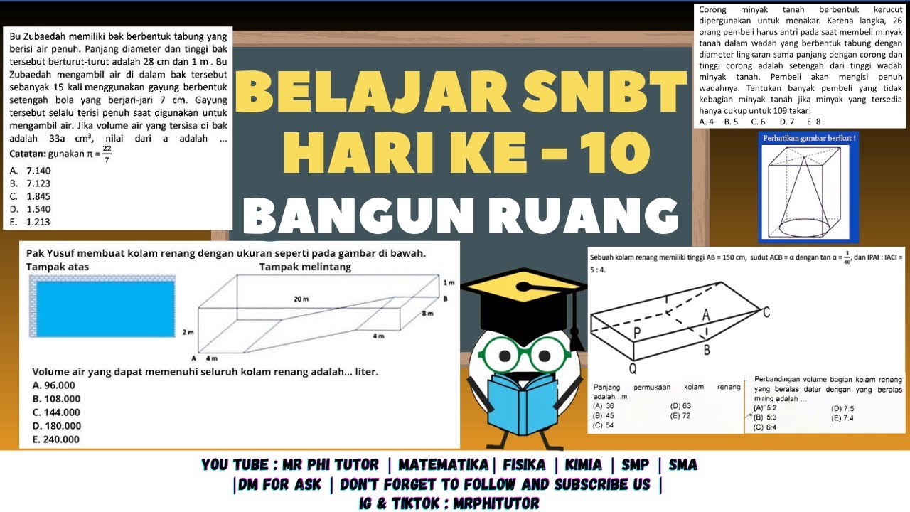 Day 10 Belajar SNBT – Bangun Ruang + Latihan Soal (Pembahasan) #snbt #belajaronline #utbk #snbt2026