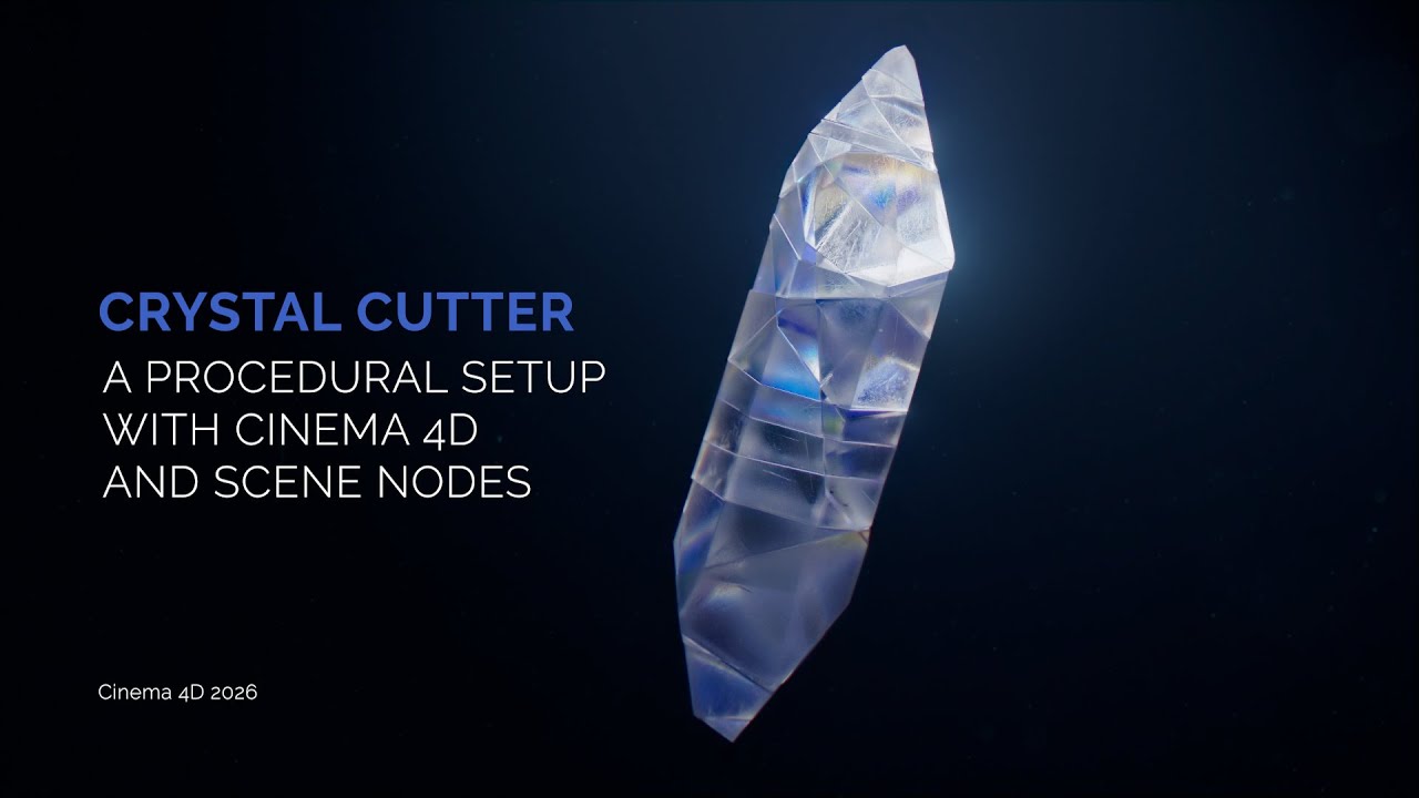 Crystal Cutter. A procedural setup with Cinema 4D and Scene Nodes