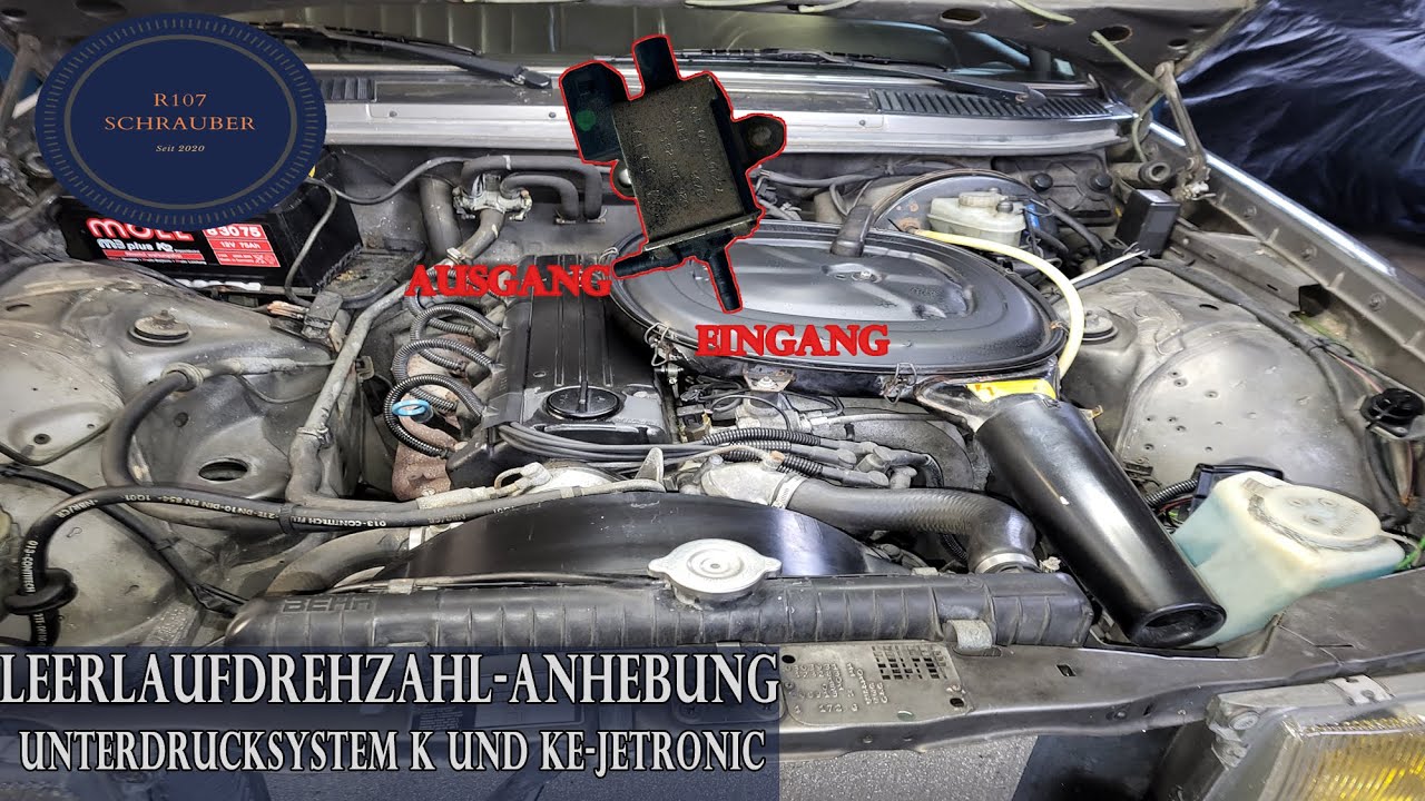 Mercedes K-Jetronic und KE-Jetronic - Leerlaufdrehzahl Anhebung mittels Unterdruck
