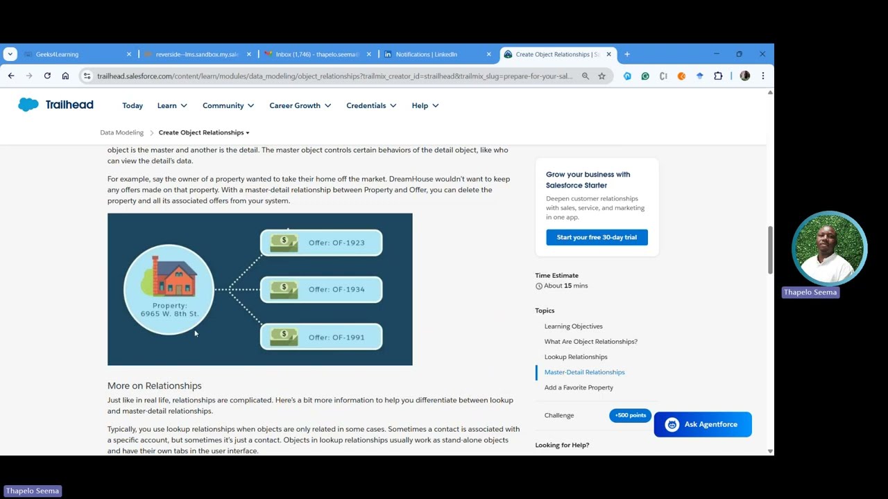 Salesforce Admin Certification Trail - Creating Object Relationships