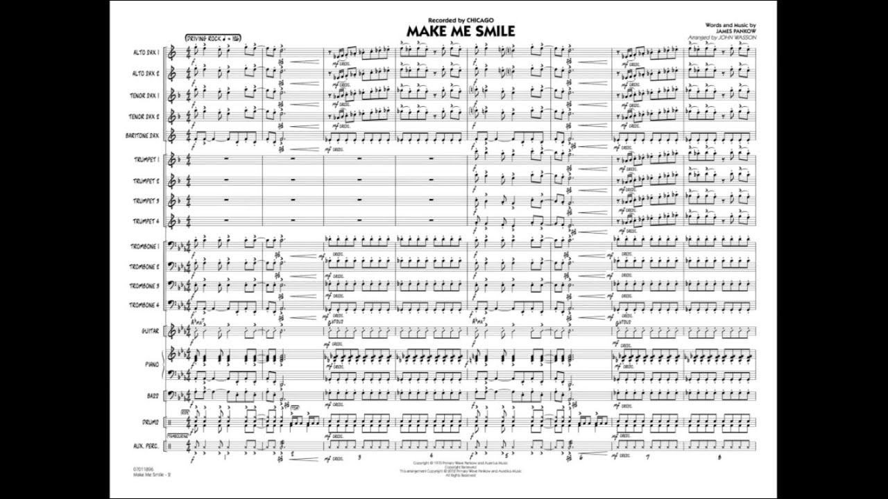 Make Me Smile by James Pankow/arr. John Wasson