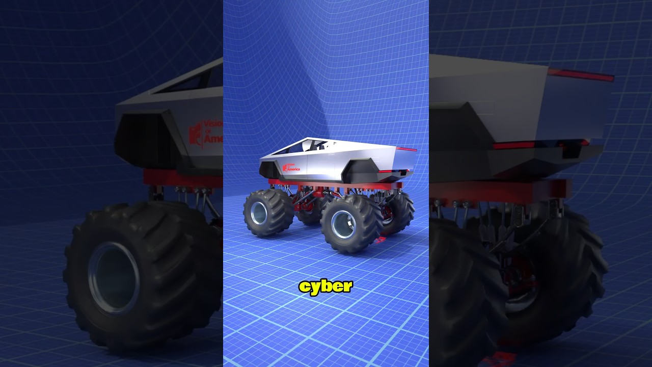 Cybertruck Turns Into a MONSTER TRUCK! 🚙💥 (Cyber Monster Truck Concept)