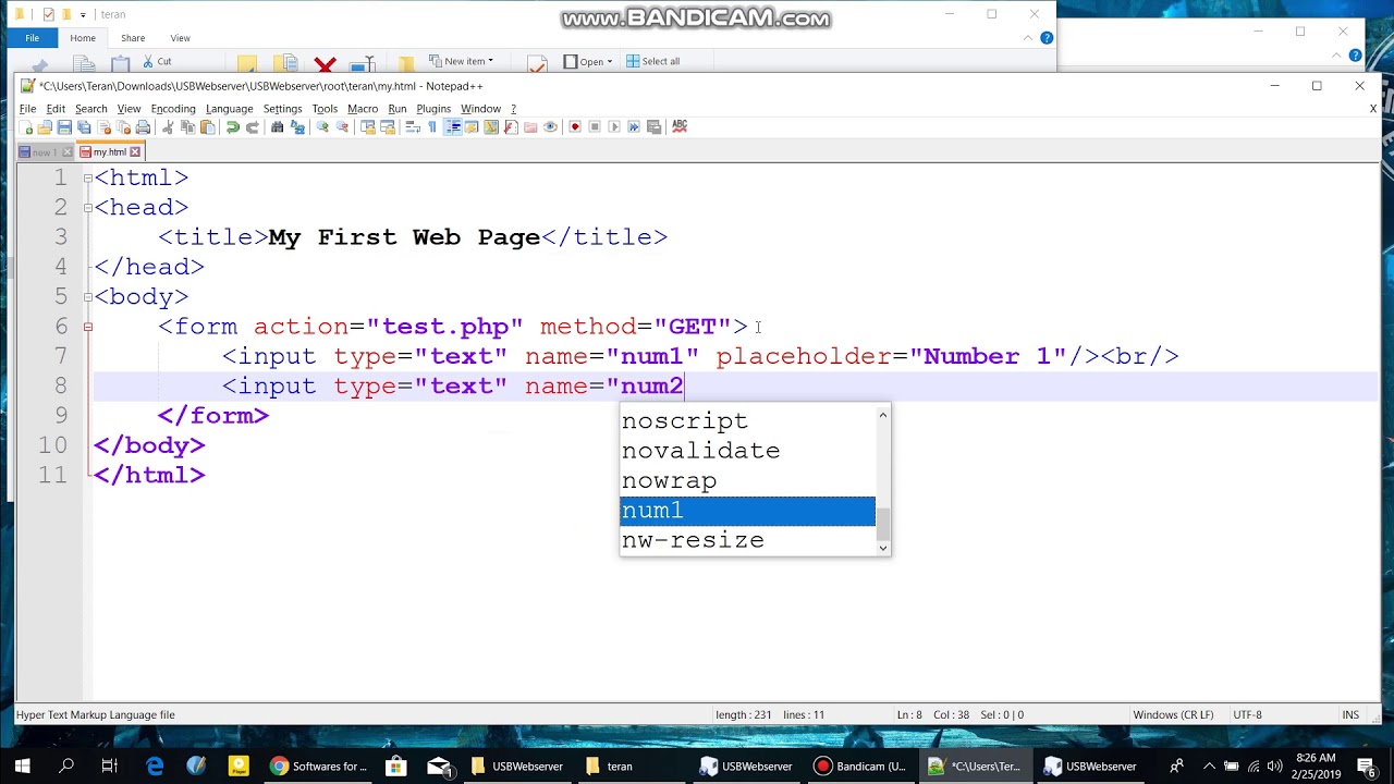 USB Web Server for HTML and PHP