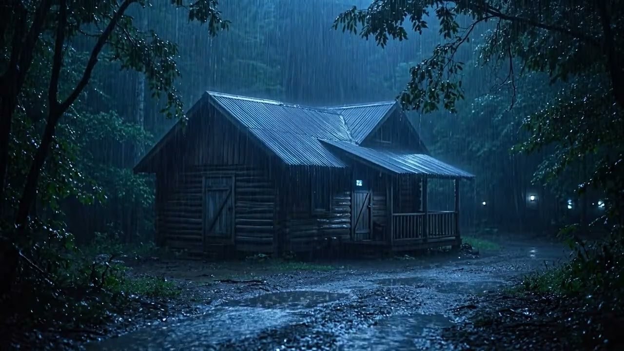 Night Rain Ambience 🌙💤 Heavy Rain for Full Body Relaxation s