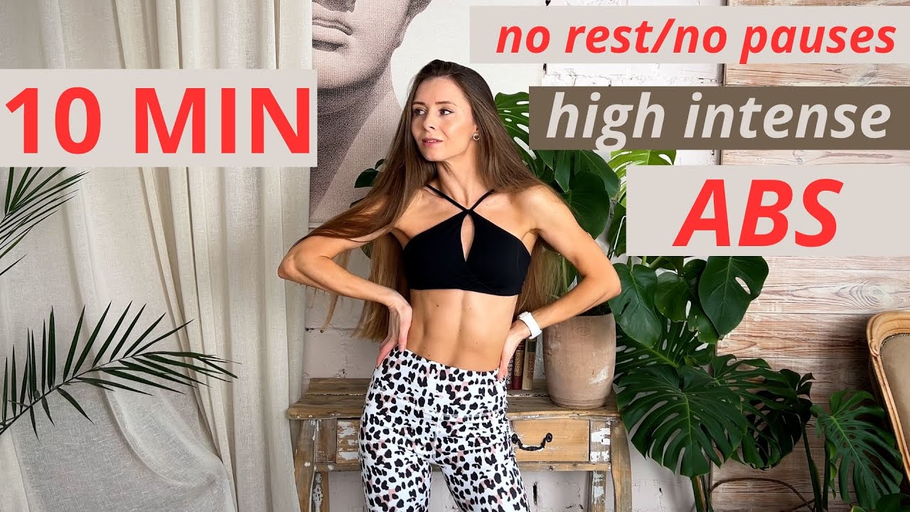 10 MIN HIGH INTENSE ABS WORKOUT // NO REST // NO PAUSES
