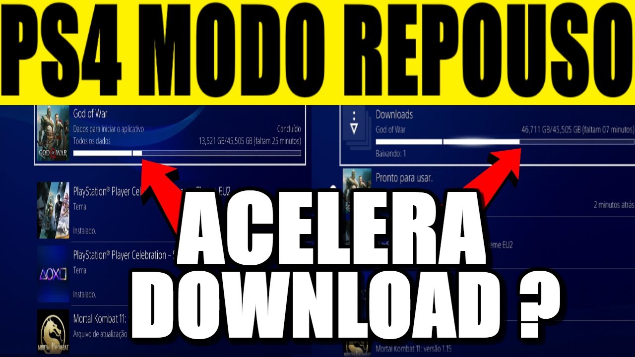 PS4 EM MODO REPOUSO MELHORA A CONEXÃO ? VEJA O TESTE!!!