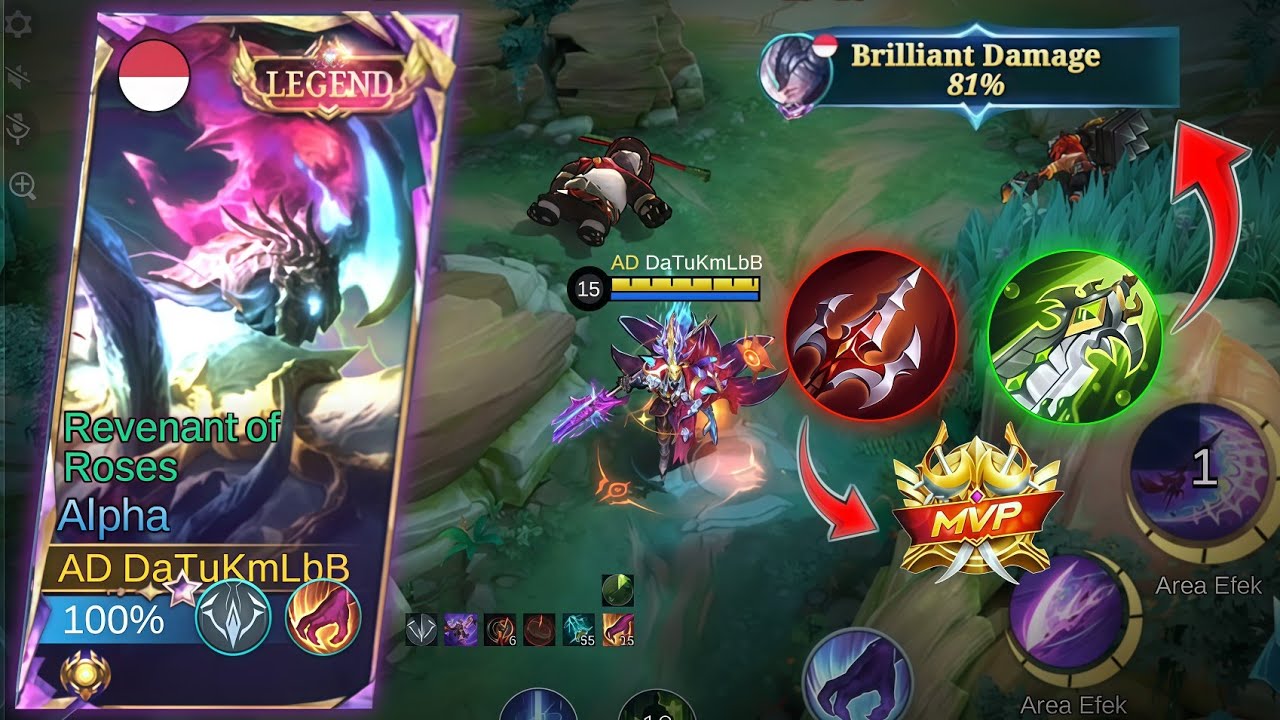 ALPHA BUILD TERSAKIT 2025, BRILLIANT DAMAGE 81% | GAMEPLAY ALPHA MLBB