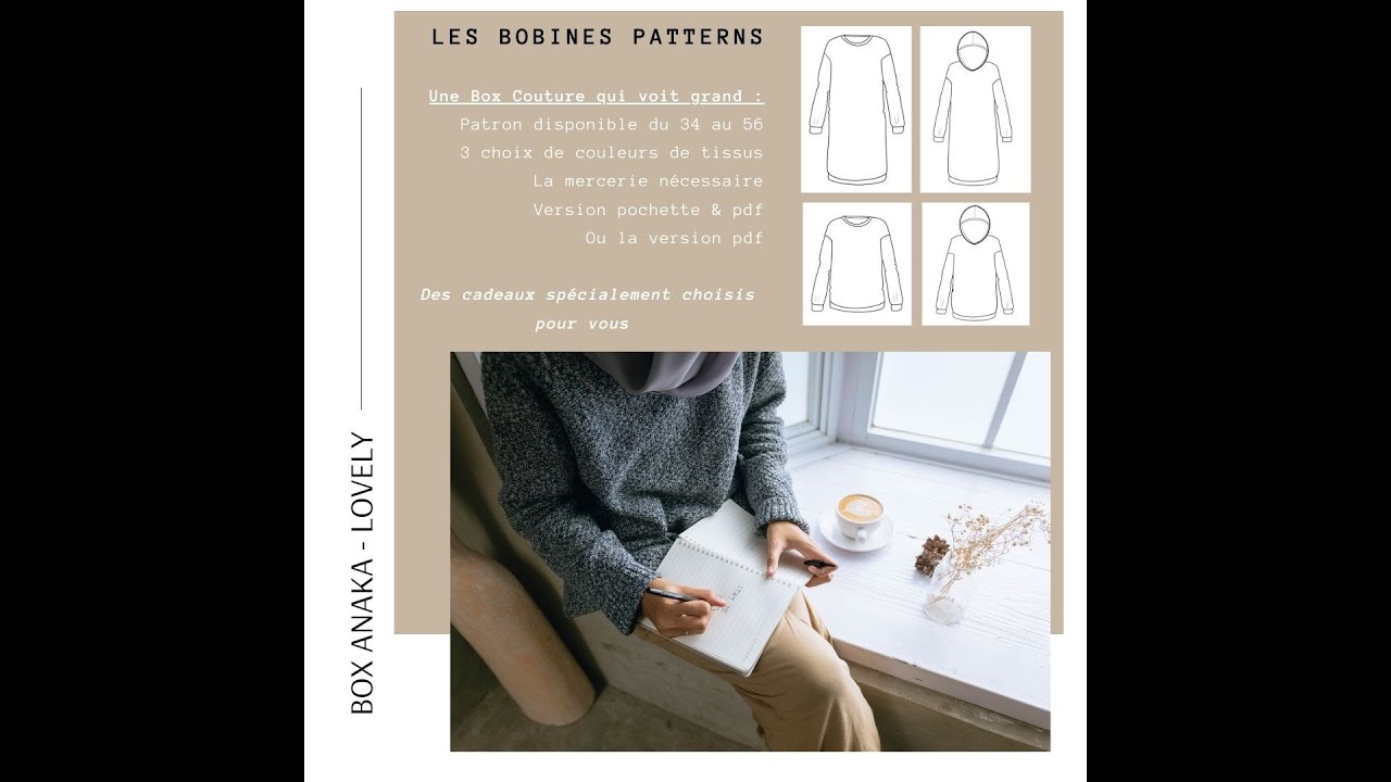 tuto robe sweat Lovely box Anaka mars  les Bobines Patterns