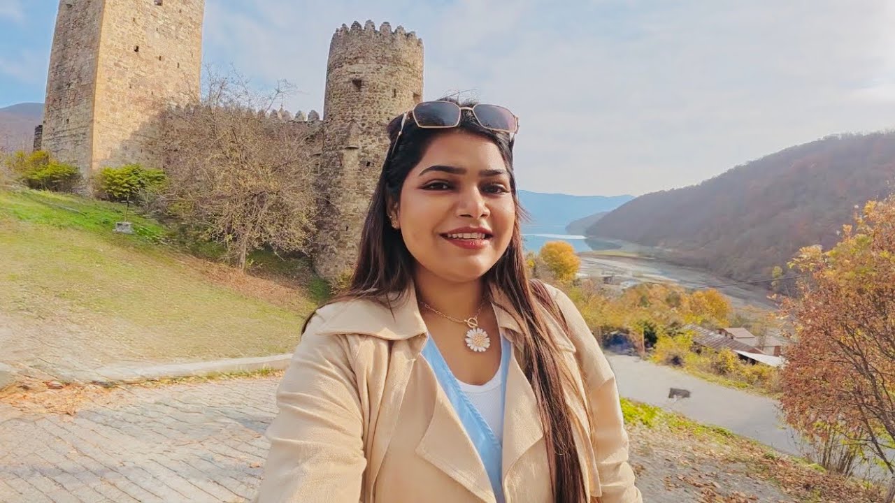 🇬🇪 Georgia യിൽ ഉള്ള ഒരു കോട്ട 🏰 ശെരിക്കും ഇവിടെ പ്രേതം ഉണ്ടെന്ന കേട്ടെ 🤭 #trending #ananuri 
