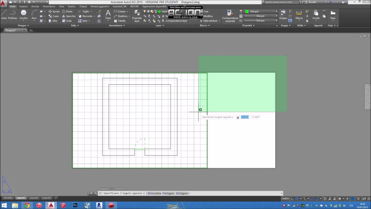 AutoCAD tutorial - Creare squadratura da layout e dimensioni foglio personalizzate