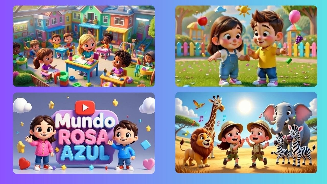 🦁 Na Escolinha é Só Alegria  | Safari Musical na África   |  Festa das Cores 🎨 | Música  Educativa