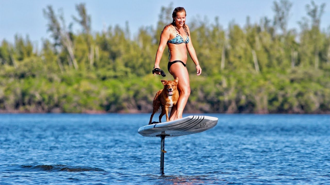 First Time on an Electric Foil (We Brought Our Dog!)