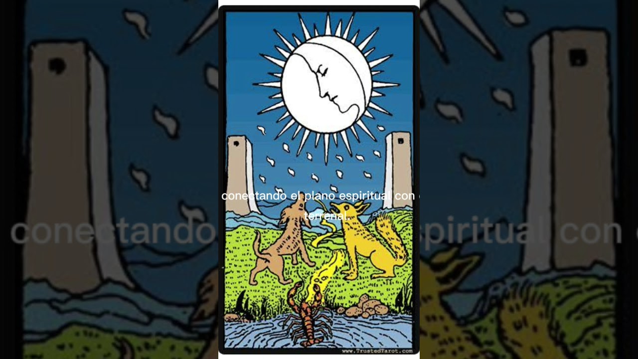 La Luna, Simbolog&iacute;a #Tarot  #Simbolog&iacute;aDelTarot #TarotRiderWaite   #AprenderTarot #MisteriosDelTarot