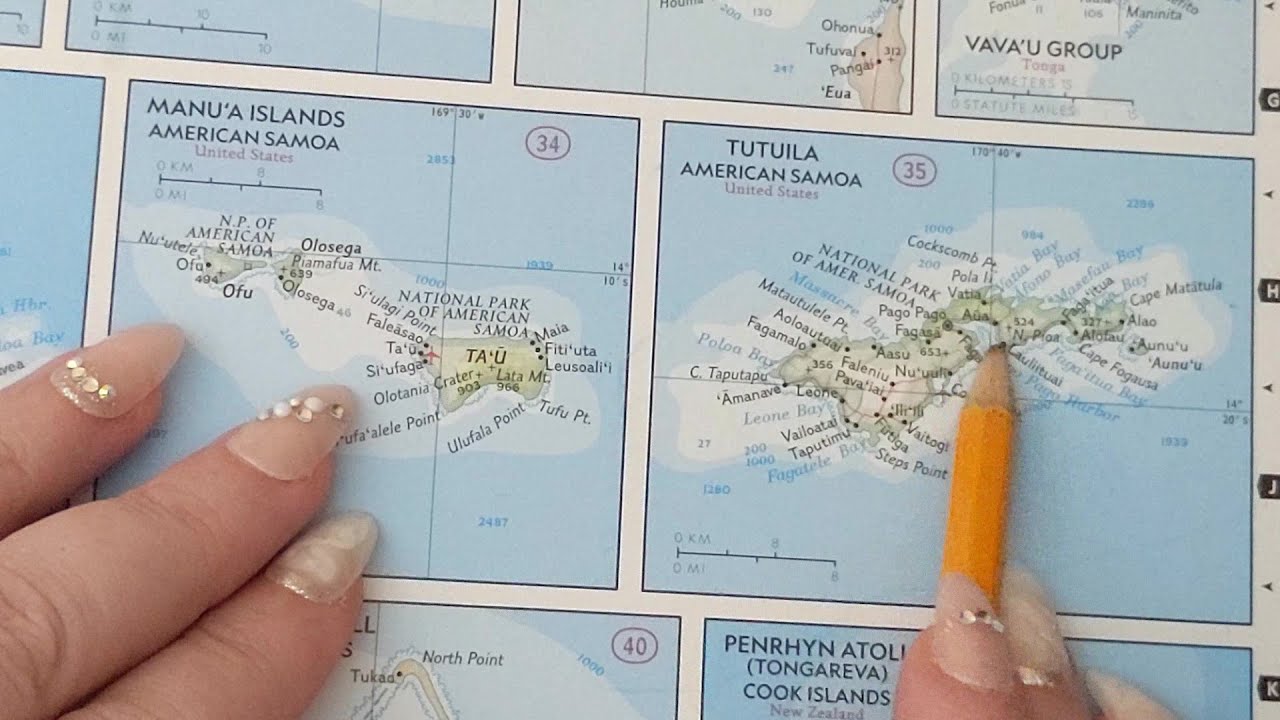 ASMR ~ American Samoa, USA History & Geography ~ Soft Spoken Map Tracing Google Earth