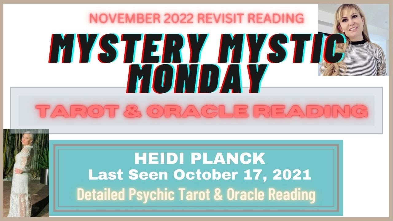 Mystery Mystic Monday | HEIDI PLANCK | TAROT AND ORACLE READING - REVISIT | Ep. 60 | #truecrimetarot