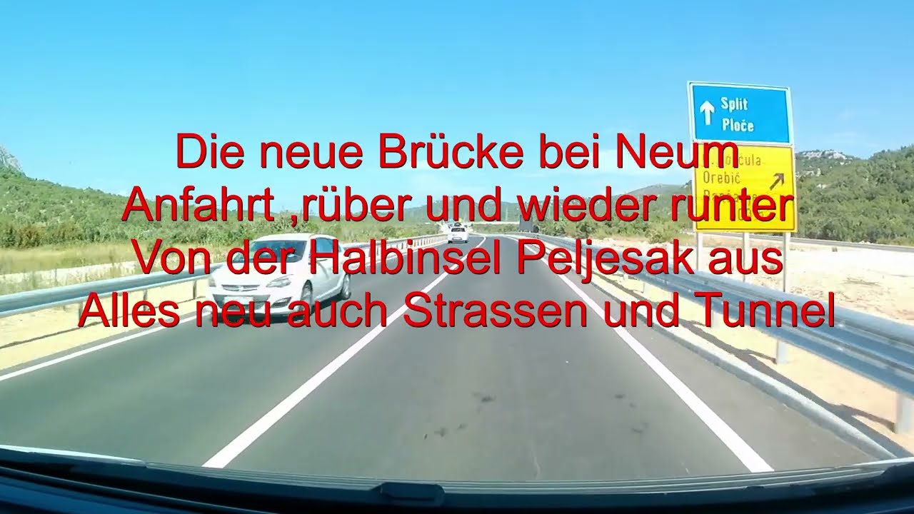 Die neue Brücke in Kroatien bei Neum (Bosnien Herzegowina) Von Peljesac ans 