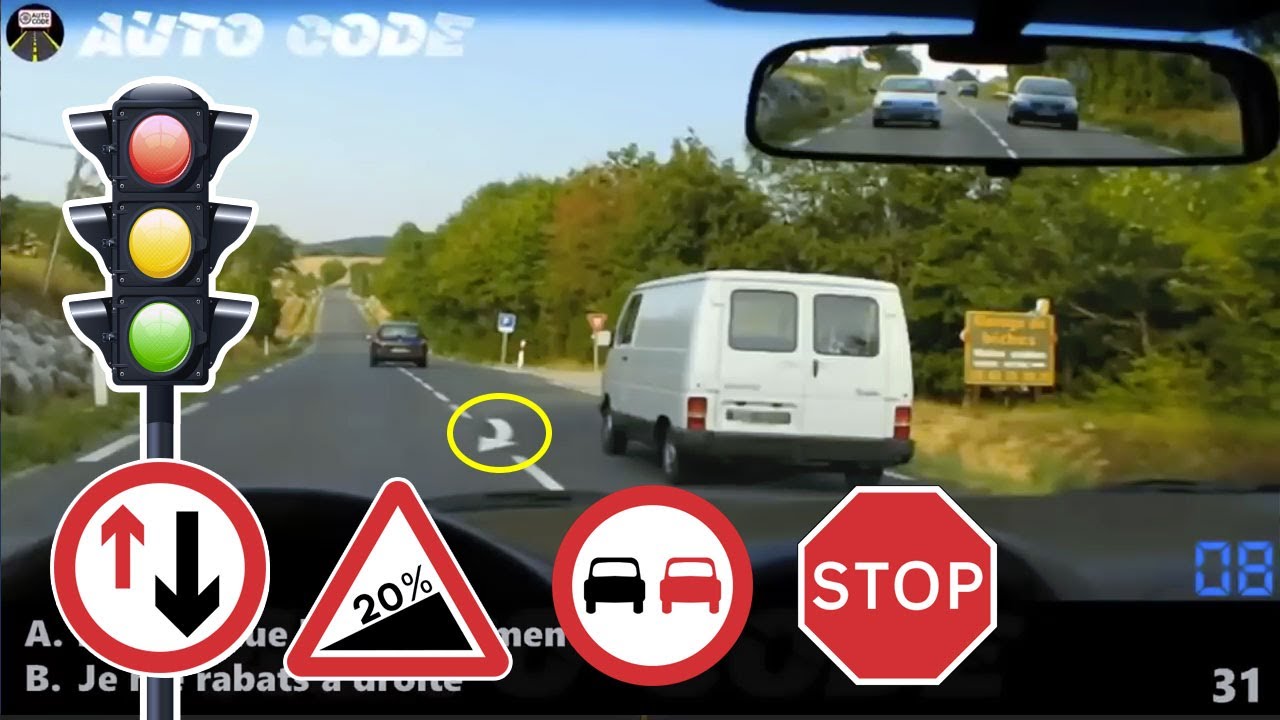 2024 Nouveau examen 😘 test code de la route ✅ france test permis de conduire 1