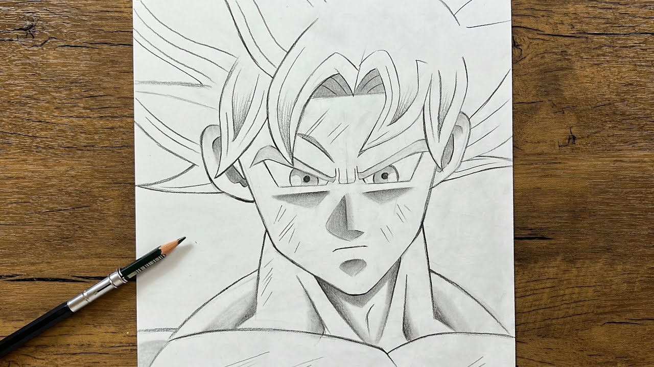 Goku Ultra Instinct Drawing Tutorial (Dragon Ball Super Style)