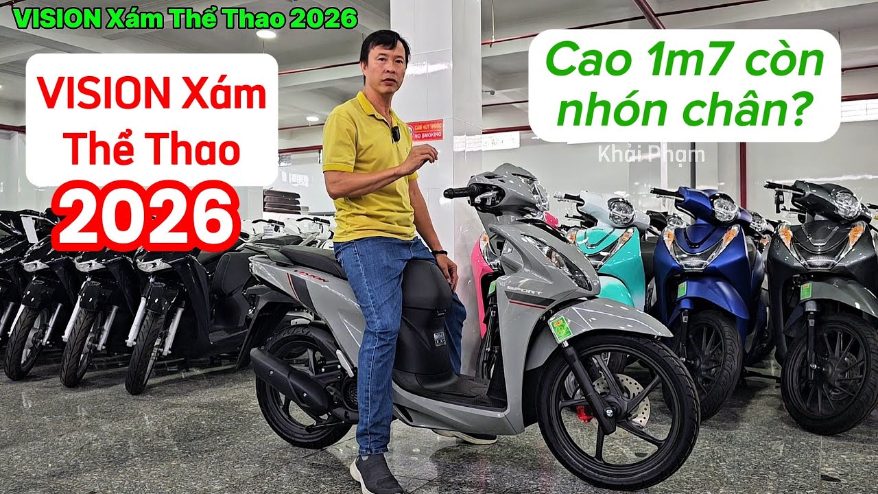 'RA MẮT' VISION Xám thể thao 2026 + giá bán ngày 26/12 tại head HuỳnhBạchTùng. Khải Phạm #vision #xe