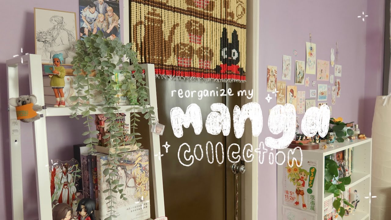 cozy manga shelf organization 🌟🍎 clean and decorate my shelves! | manhwa, danmei, art books
