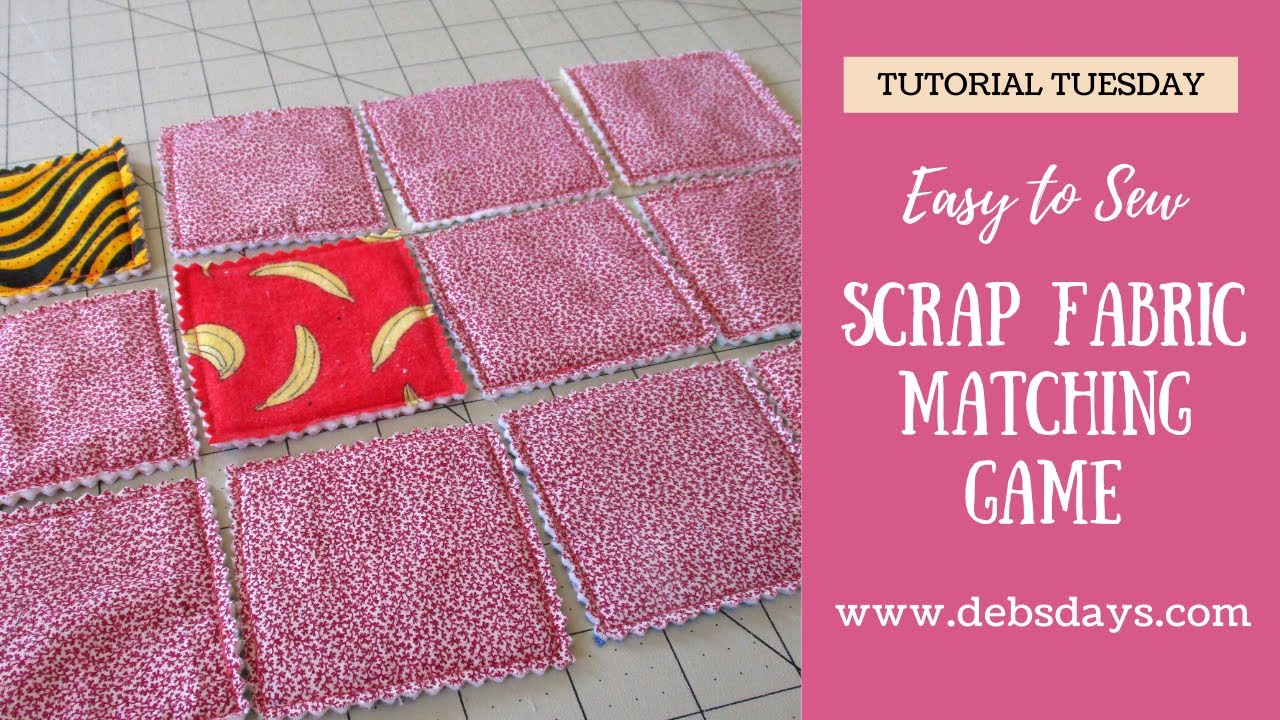 Make a Homemade DIY Matching Memory Game from Fabric Scraps