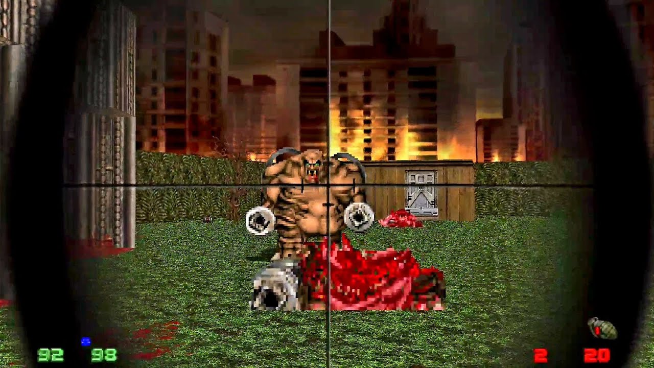 Brutal Doom v22 test 5/Sandy's Cities - Map 12 - The Farm (Android/DeltaTouch)
