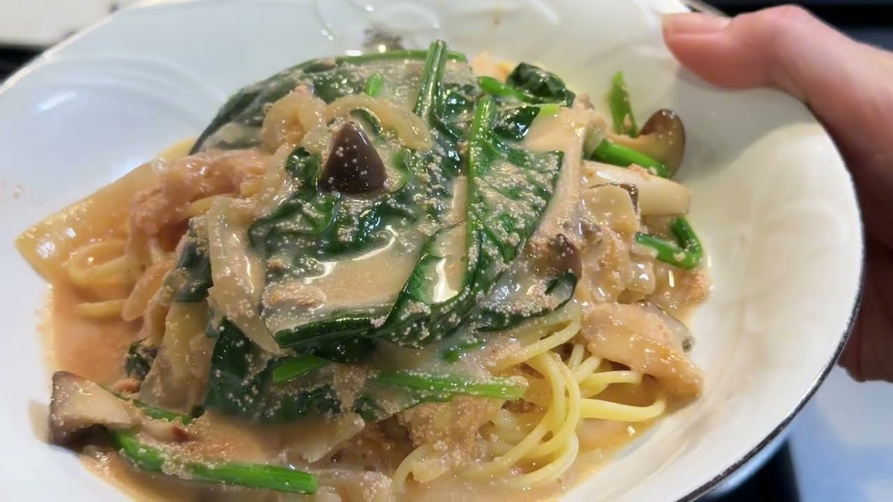 TARAKO SPAGHETTI WITH MASHROOM,japanese food 
