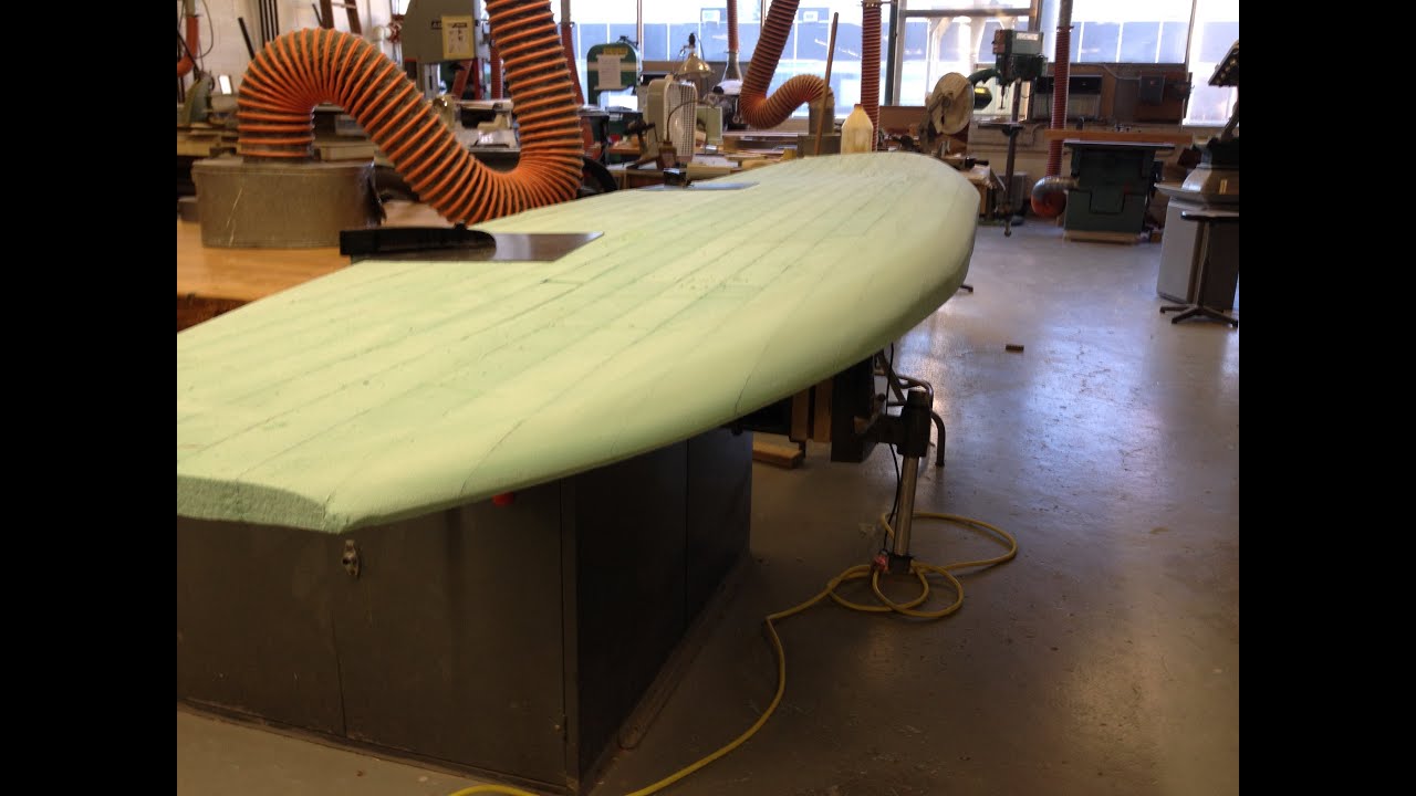SUP board timelapse foam shaping