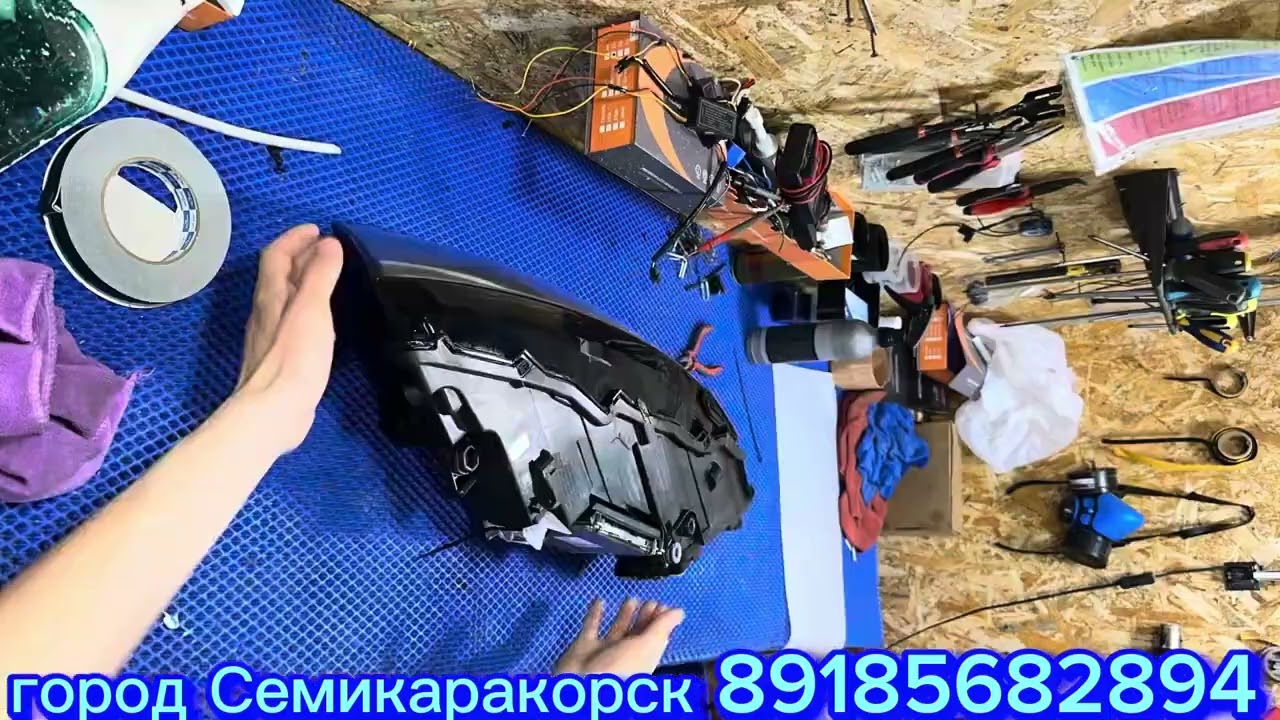 Ремонт пожелтевших дхо ресничек Audi Q7 4m 2017г в Ростовской области 89185682894
