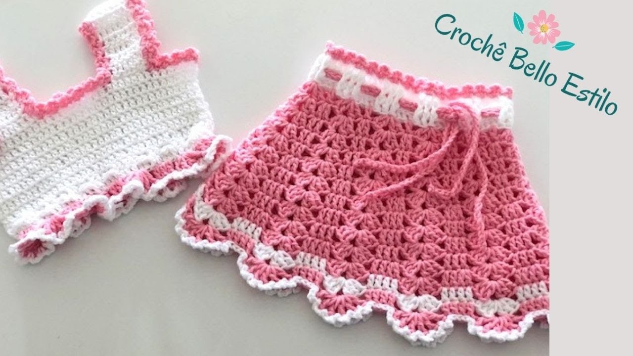 КАК Связать ЮБКУ ДЛЯ ДЕТЕЙ крючком шаг за шагом #saiadecroche #crochetfalda