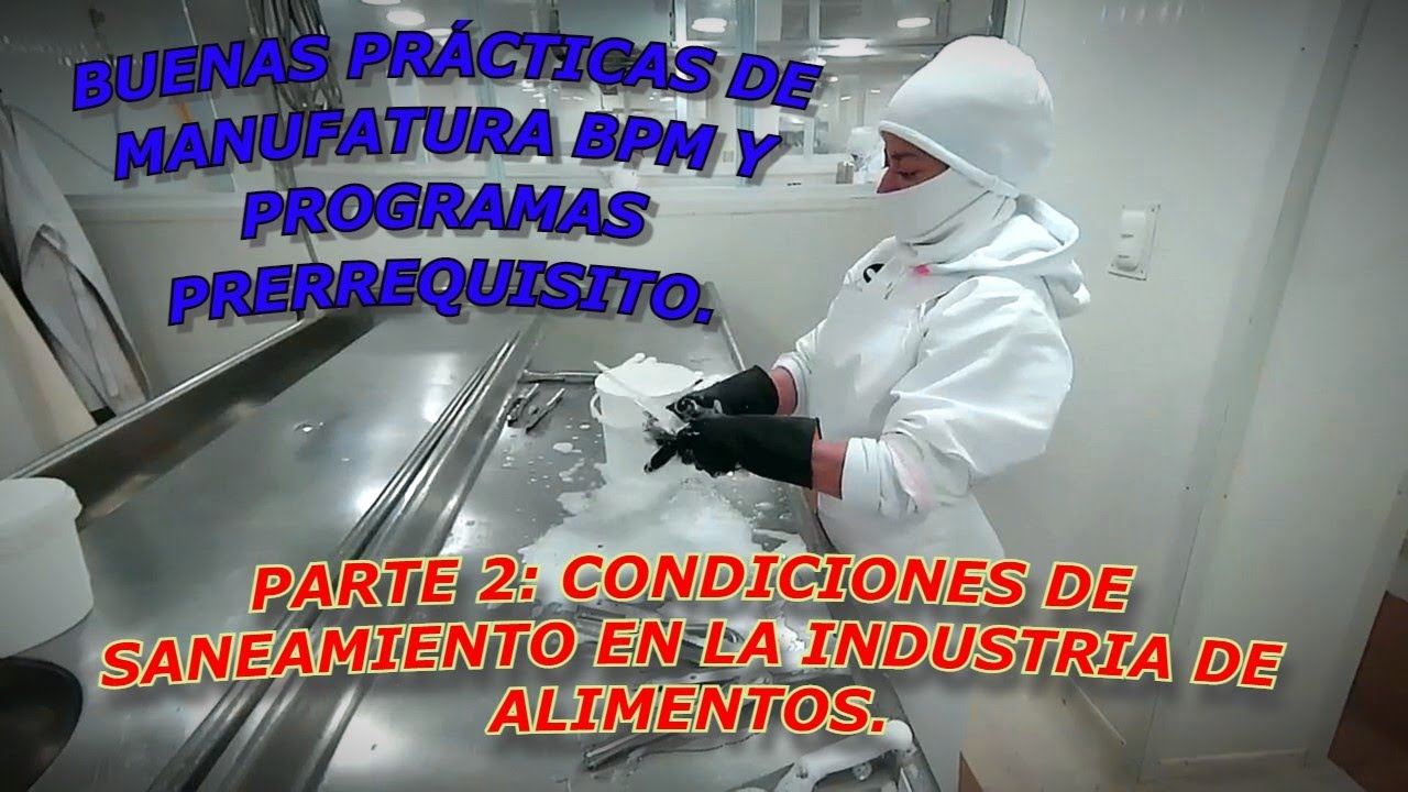 BUENAS PRÁCTICAS DE MANUFACTURA BPM PARTE 2 CONDICIONES DE SANEAMIENTO EN LA INDUSTRIA DE ALIMENTOS.