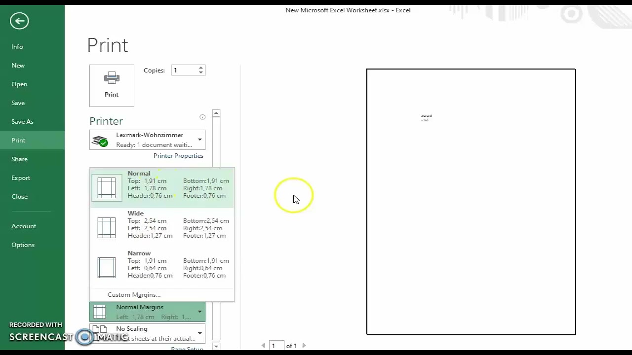 Урок 1 - Курс по Ексел (MS Excel) - Начален екран - File menu