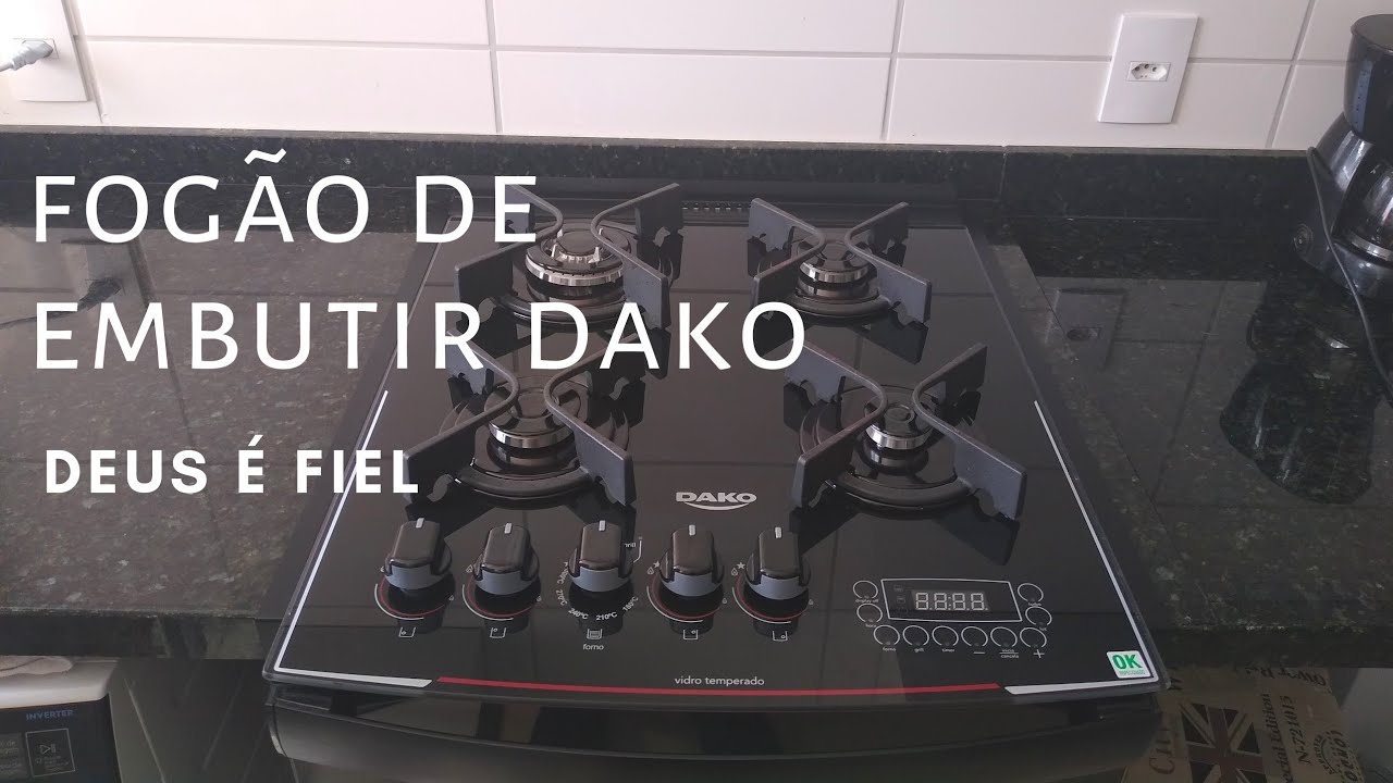 Meu fogão de embutir DAKO top Glass. #fogão #dako
