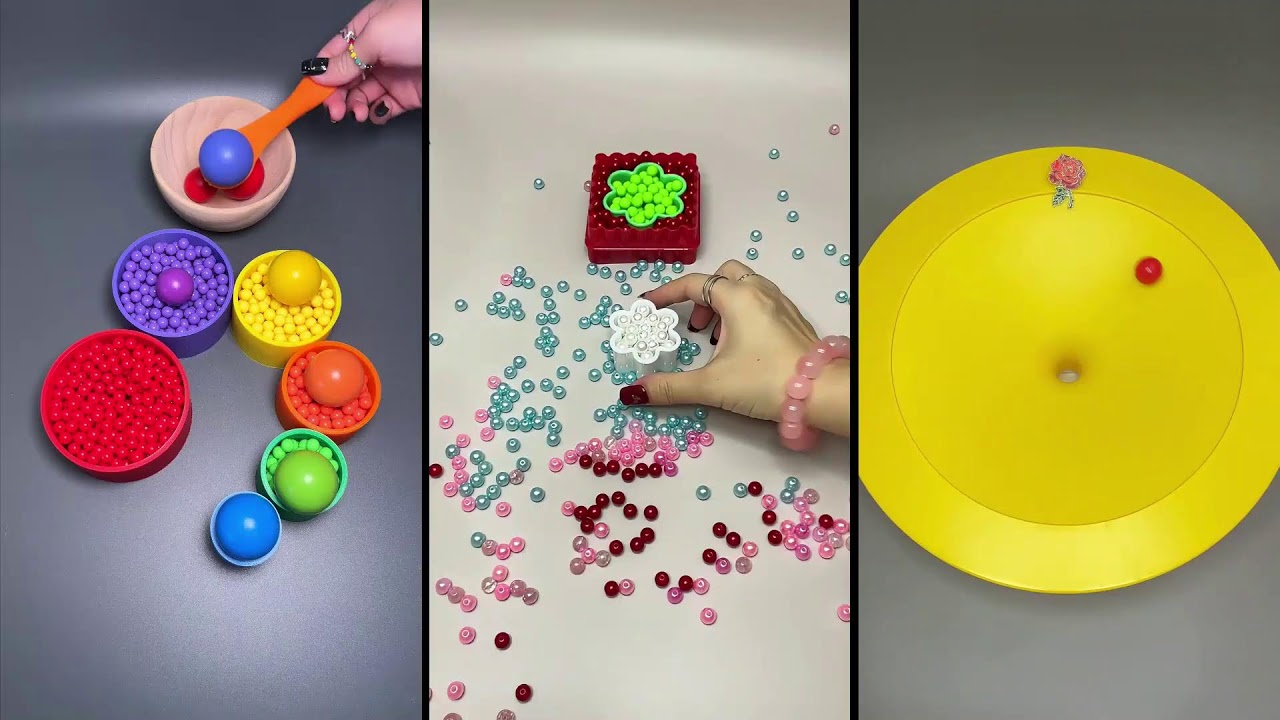 Satisfying Beautiful Beads, Colorful Balls, Haba Slope, Xylophone,  Falling Beads Reverse Video ◀️