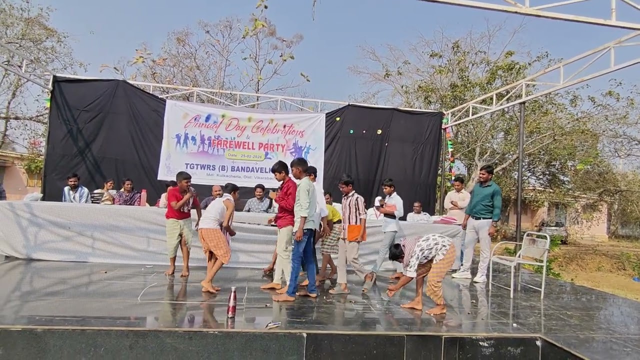 TGTWRS BOYS KULKACHERLA VIKARABAD X Class Farewell party Drama by the students 