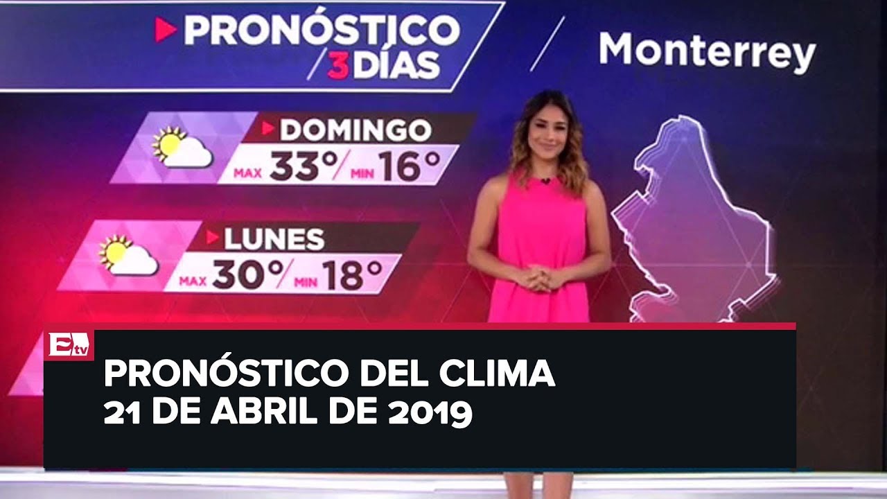 Clima para hoy 21 de abril de 2019