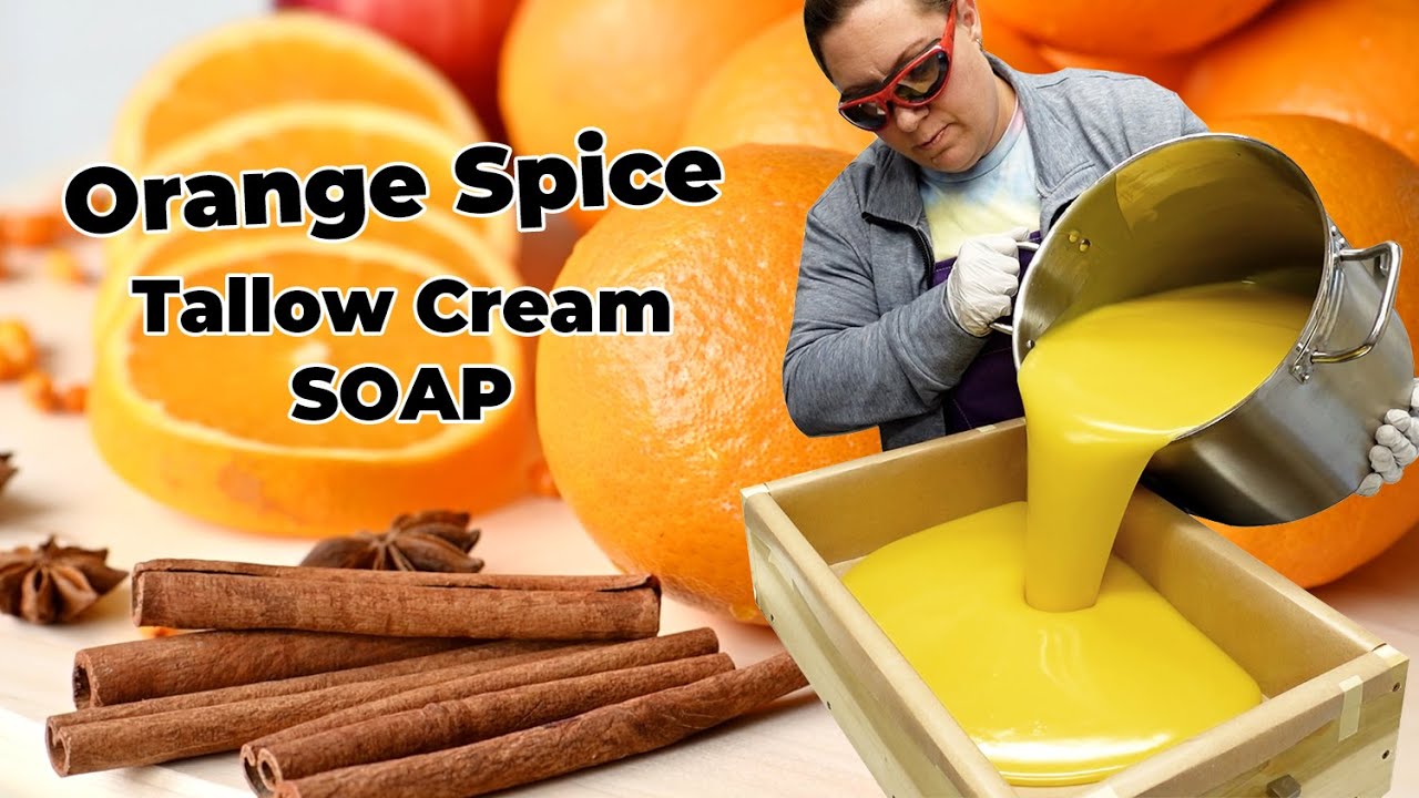 Making Orange Spice Tallow Cream Soap! | MO River Soap