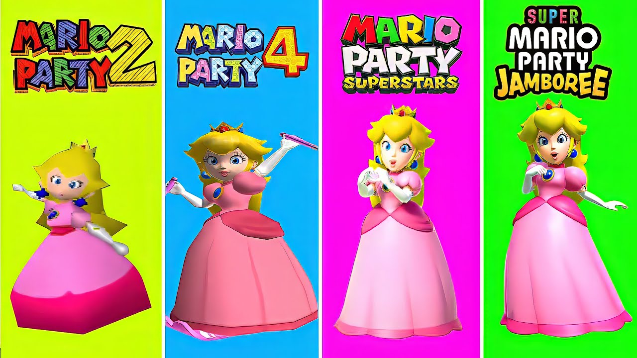 Evolution Of Princess Peach Across The Mario Party Series (1998-2024)