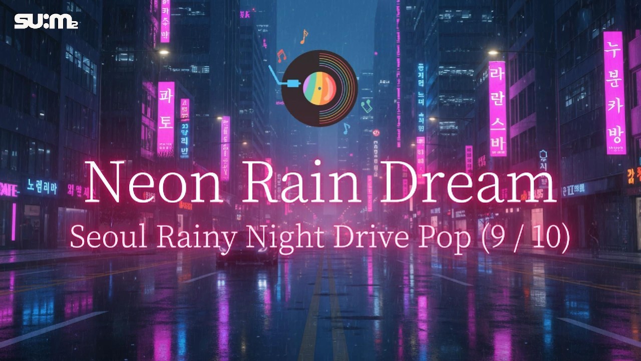 Neon Rain Dream ✨ | Seoul Rainy Night Drive Pop