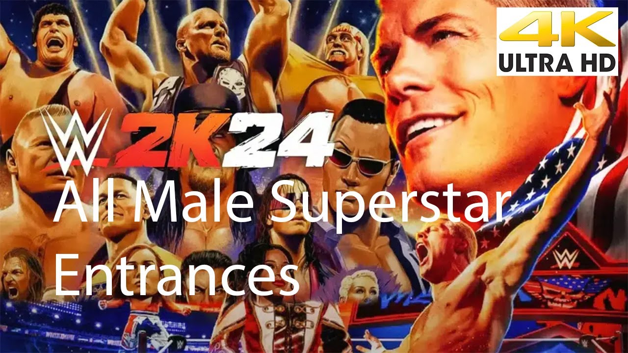 WWE 2K24 4K 60FPS All Male Superstars Entrances - TheDonnerGman