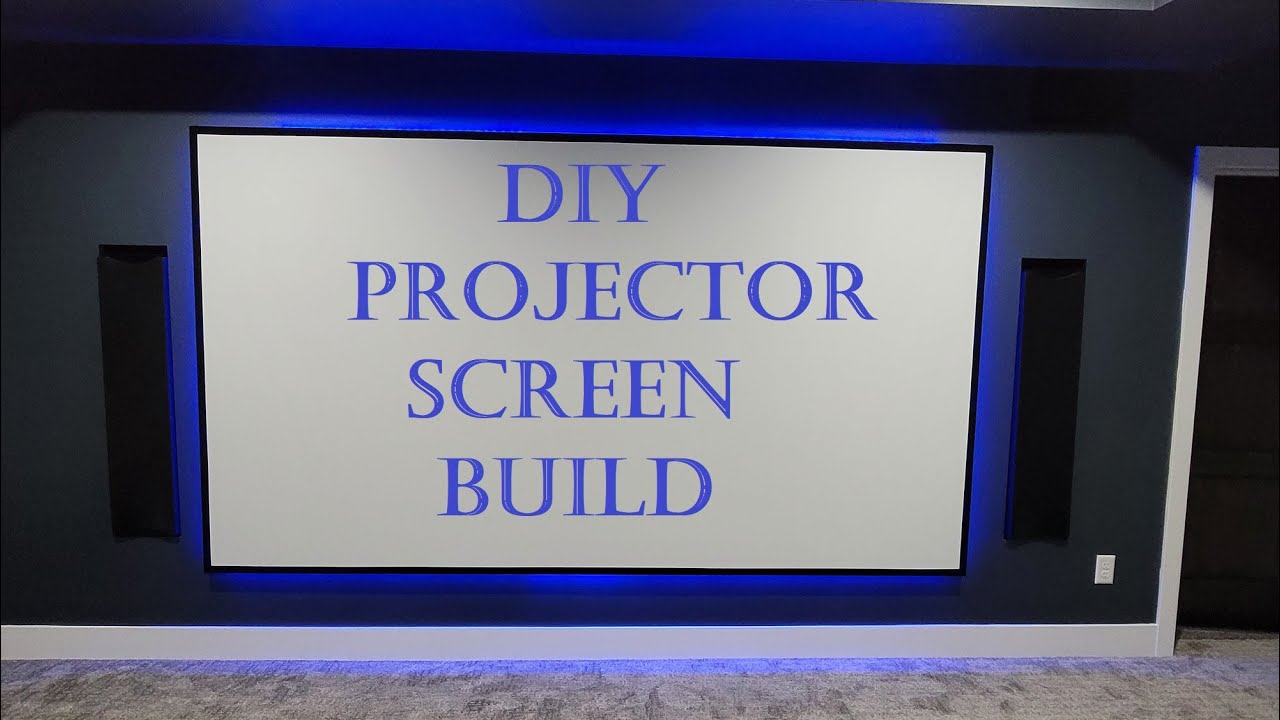 Basement Home Theater - How To Build a DIY LED Backlit Projector Screen