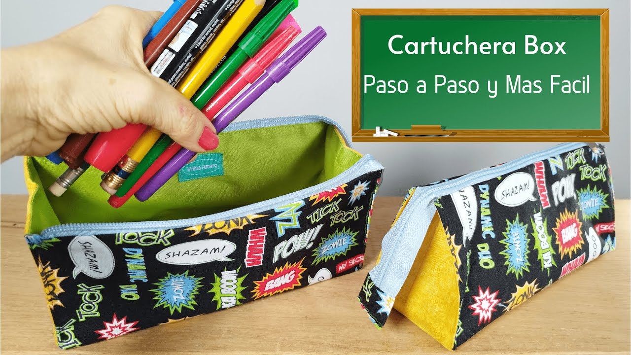 C&oacute;mo Hacer Paso a Paso y Muy F&aacute;cil el Estuche - Cartuchera - Box Forrado, &iexcl;Aprovecha los Retazos!
