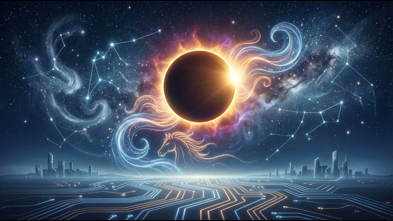 Cosmic ambient music | Solar Eclipse in Aquarius 🌑 Fire Horse 2026 🔥
