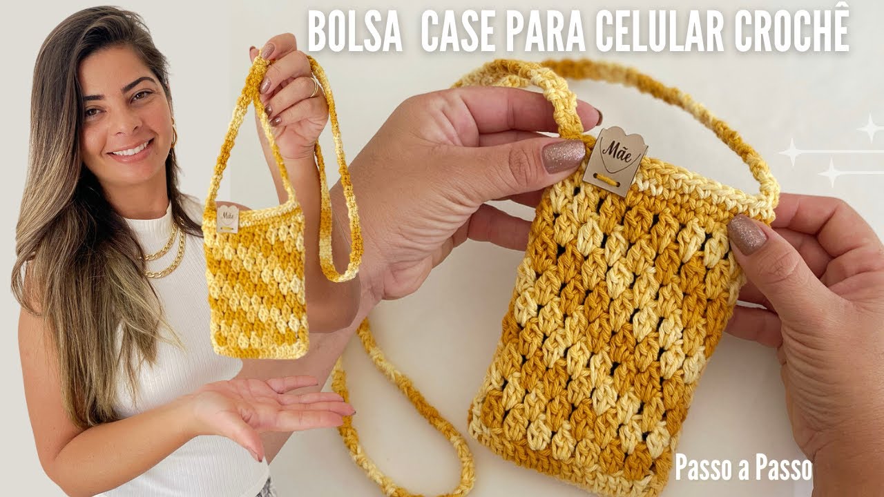 Passo a Passo: Bolsa para Celular de Crochet Minimalista - Bolsa de Crochê Tutorial